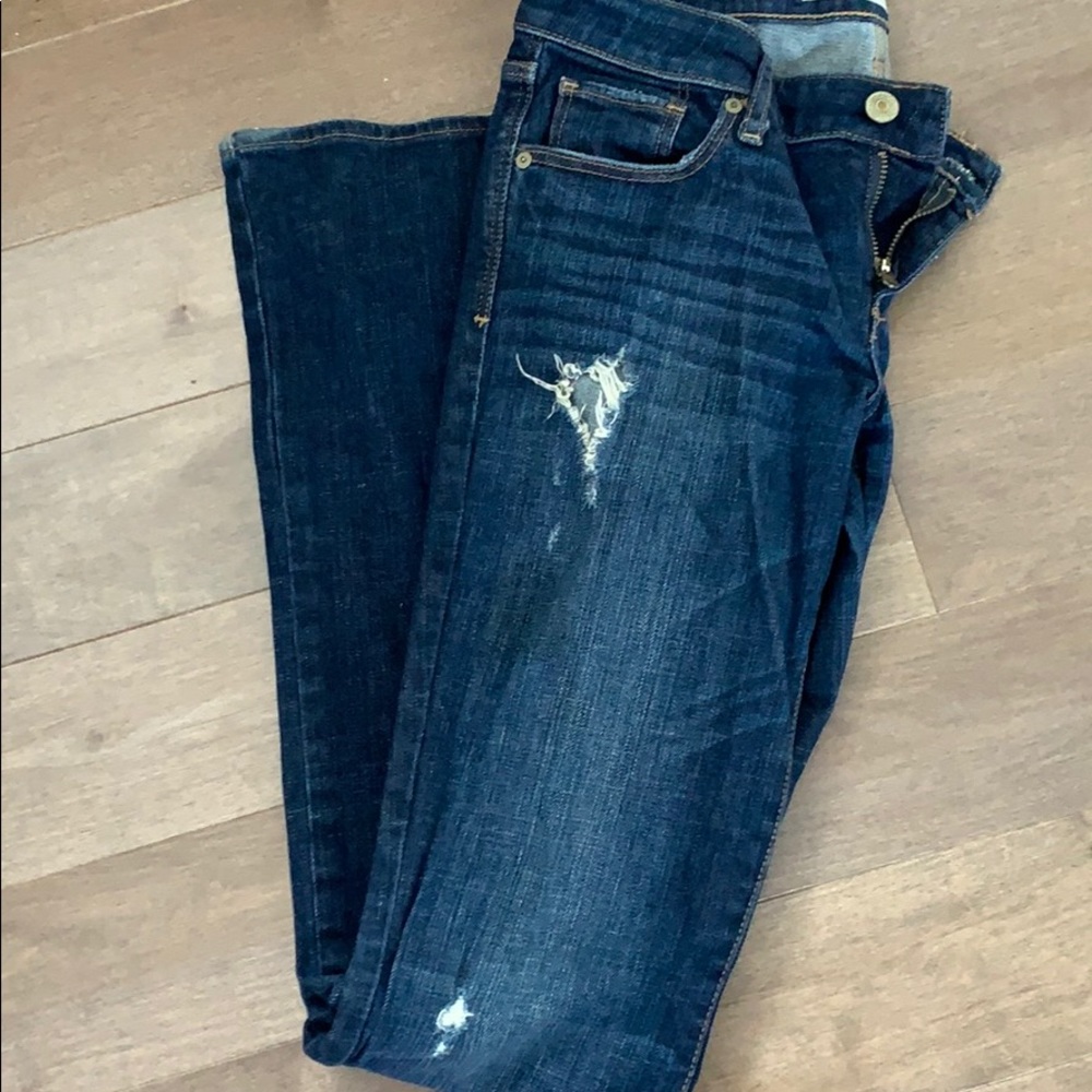 4L dark jeans stone was with holes